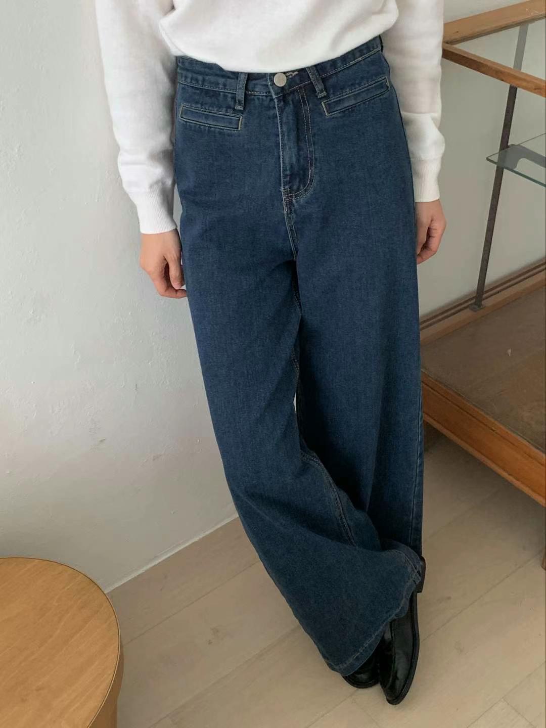 MISSJEAN韓國直郵東大門代購女裝新品推薦職業休閑人氣牛仔褲MISSJEAN牛仔褲