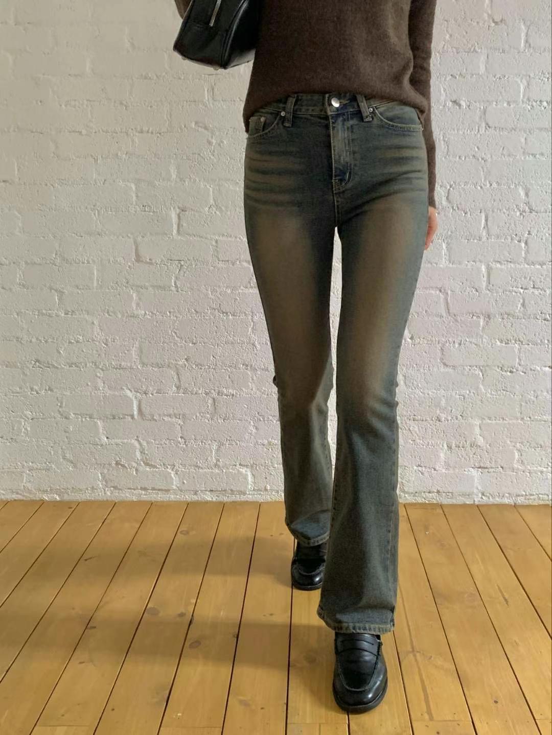 MISSJEAN韓國直郵東大門實拍女裝新品人氣真品推薦24秋冬牛仔褲MISSJEAN牛仔褲