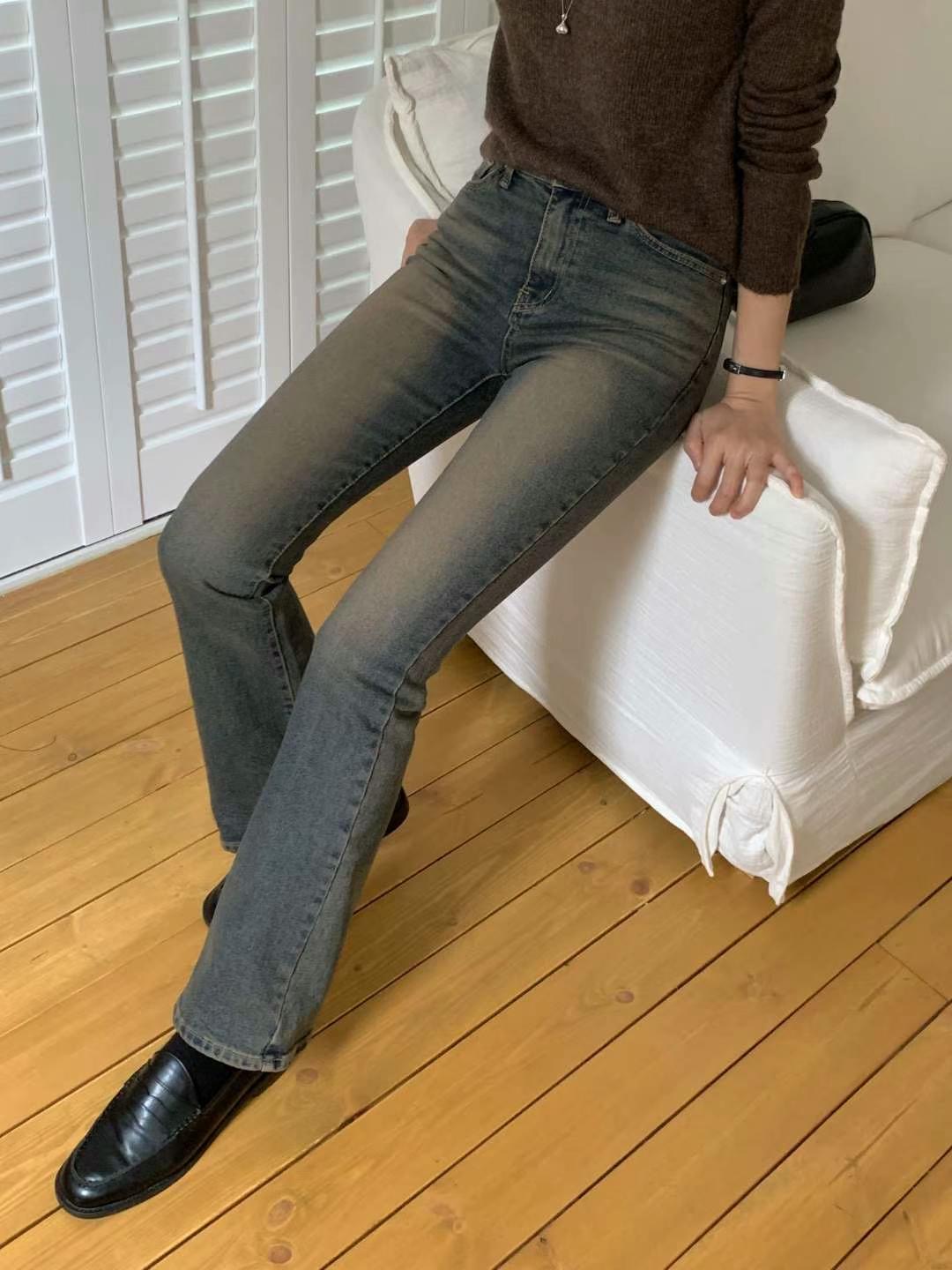 MISSJEAN韓國直郵東大門實拍女裝新品人氣真品推薦24秋冬牛仔褲MISSJEAN牛仔褲
