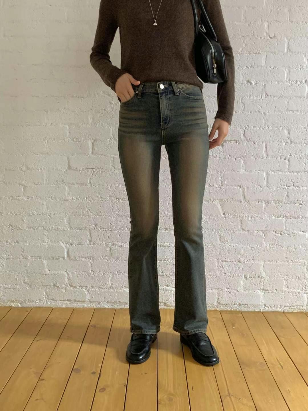 MISSJEAN韓國直郵東大門實拍女裝新品人氣真品推薦24秋冬牛仔褲MISSJEAN牛仔褲