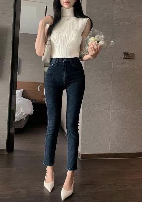 MISSJEAN韓國直郵東大門代購女裝新款時尚推薦休閑24秋冬牛仔褲MISSJEAN牛仔褲