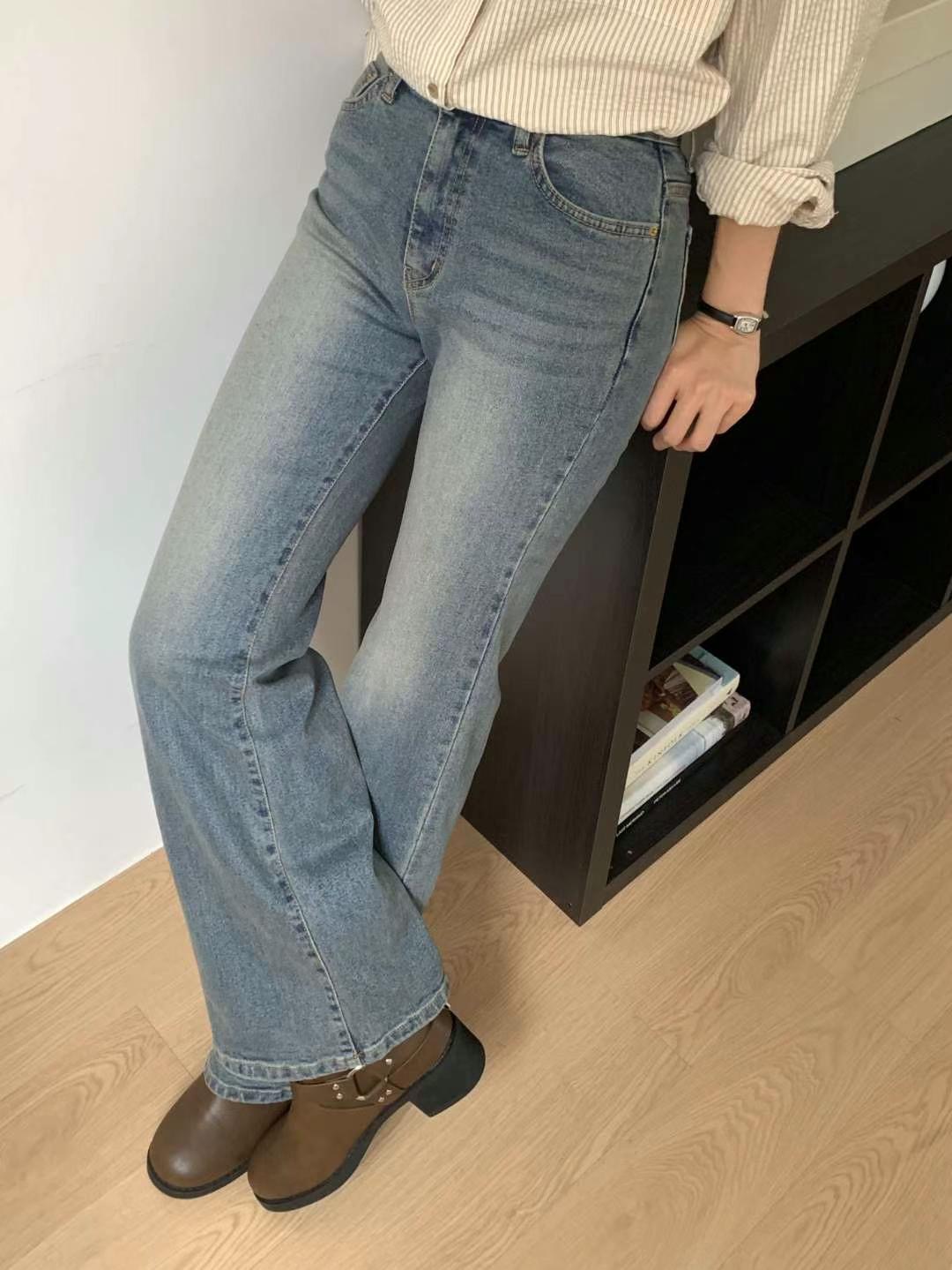 MISSJEAN直郵韓國代購女裝新款職業24秋冬熱賣時尚牛仔褲MISSJEAN牛仔褲