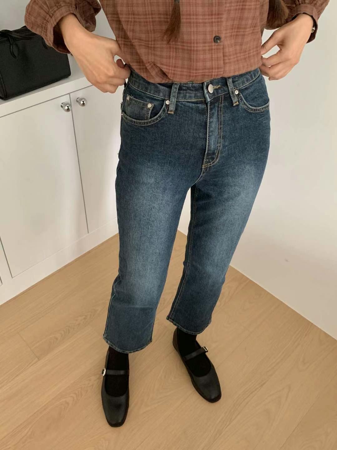 MISSJEAN直郵韓國代購女裝新款職業熱賣人氣24秋冬牛仔褲MISSJEAN牛仔褲