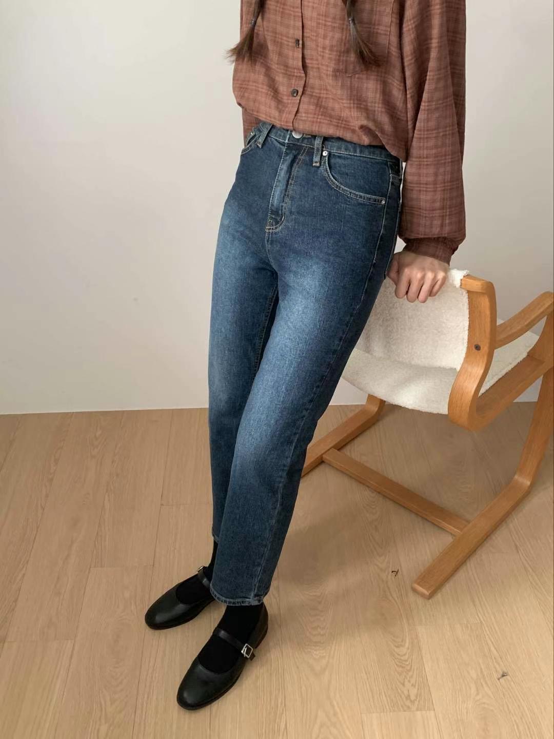MISSJEAN直郵韓國代購女裝新款職業熱賣人氣24秋冬牛仔褲MISSJEAN牛仔褲