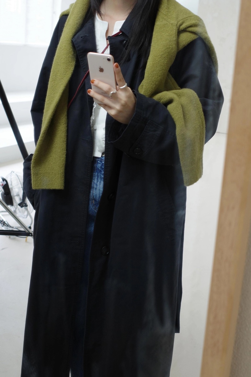 CURVY韓國直郵東大門實拍女裝新品職業時尚推薦真品長款風衣CURVY長款風衣
