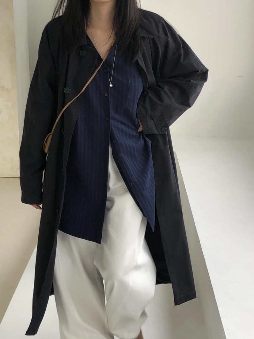 CURVY韓國直郵東大門實拍女裝新品職業時尚推薦真品長款風衣CURVY長款風衣