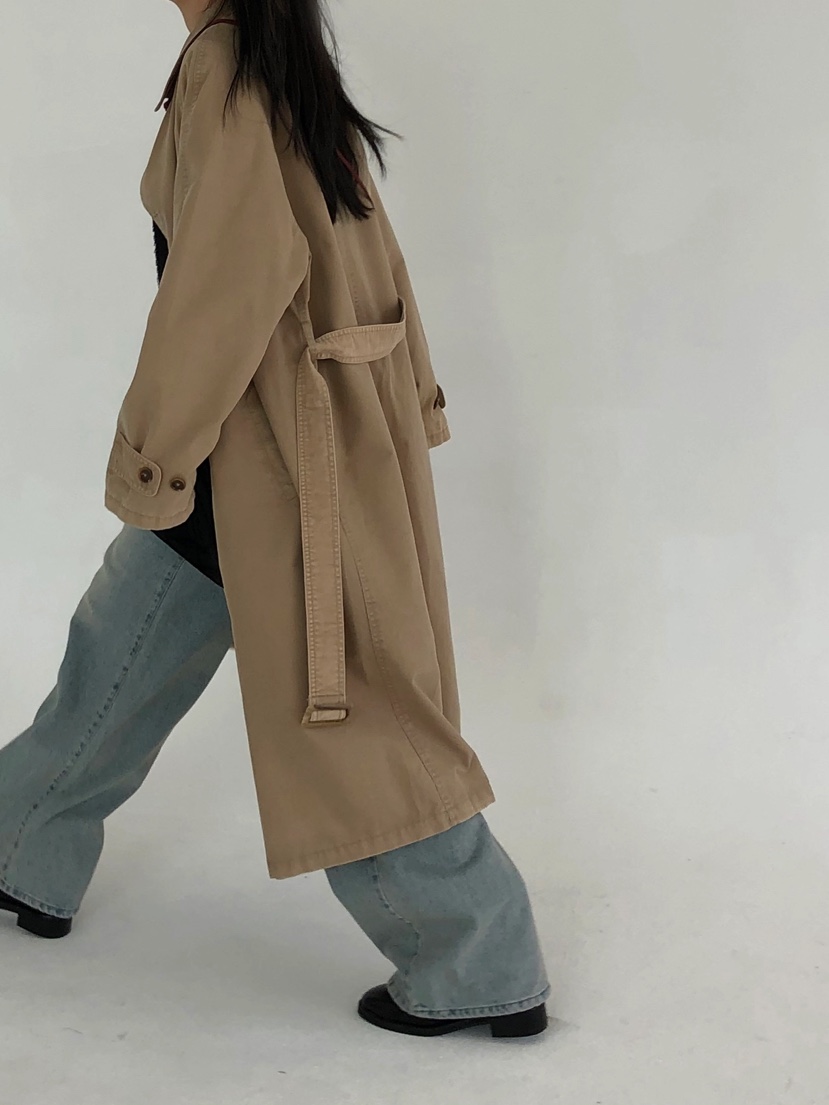 CURVY韓國直郵東大門實拍女裝新品職業時尚推薦真品長款風衣CURVY長款風衣