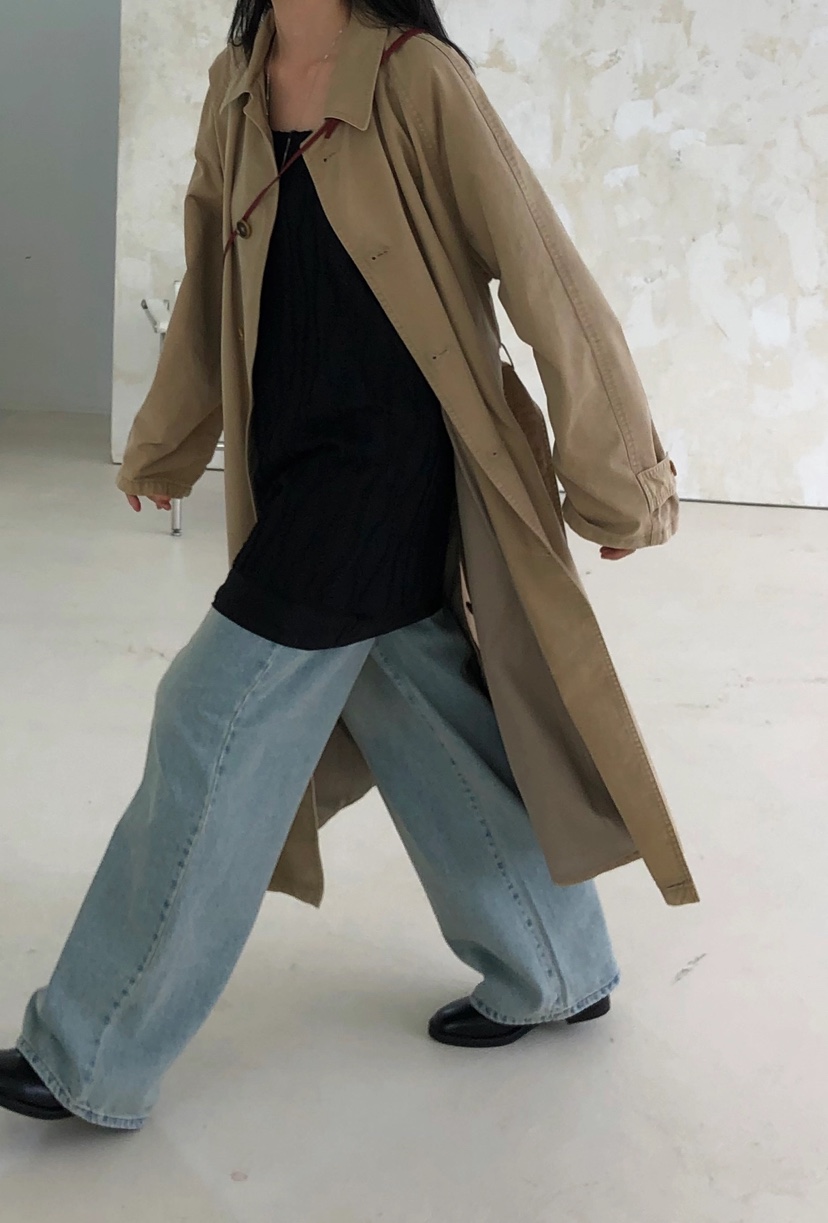 CURVY韓國直郵東大門實拍女裝新品職業時尚推薦真品長款風衣CURVY長款風衣