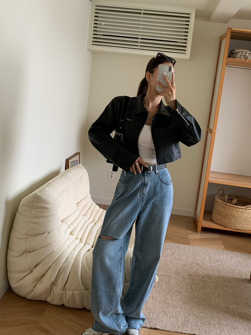 REVE CITE直郵韓國代購女裝新品熱賣休閑推薦職業夾克皮革REVE CITE夾克