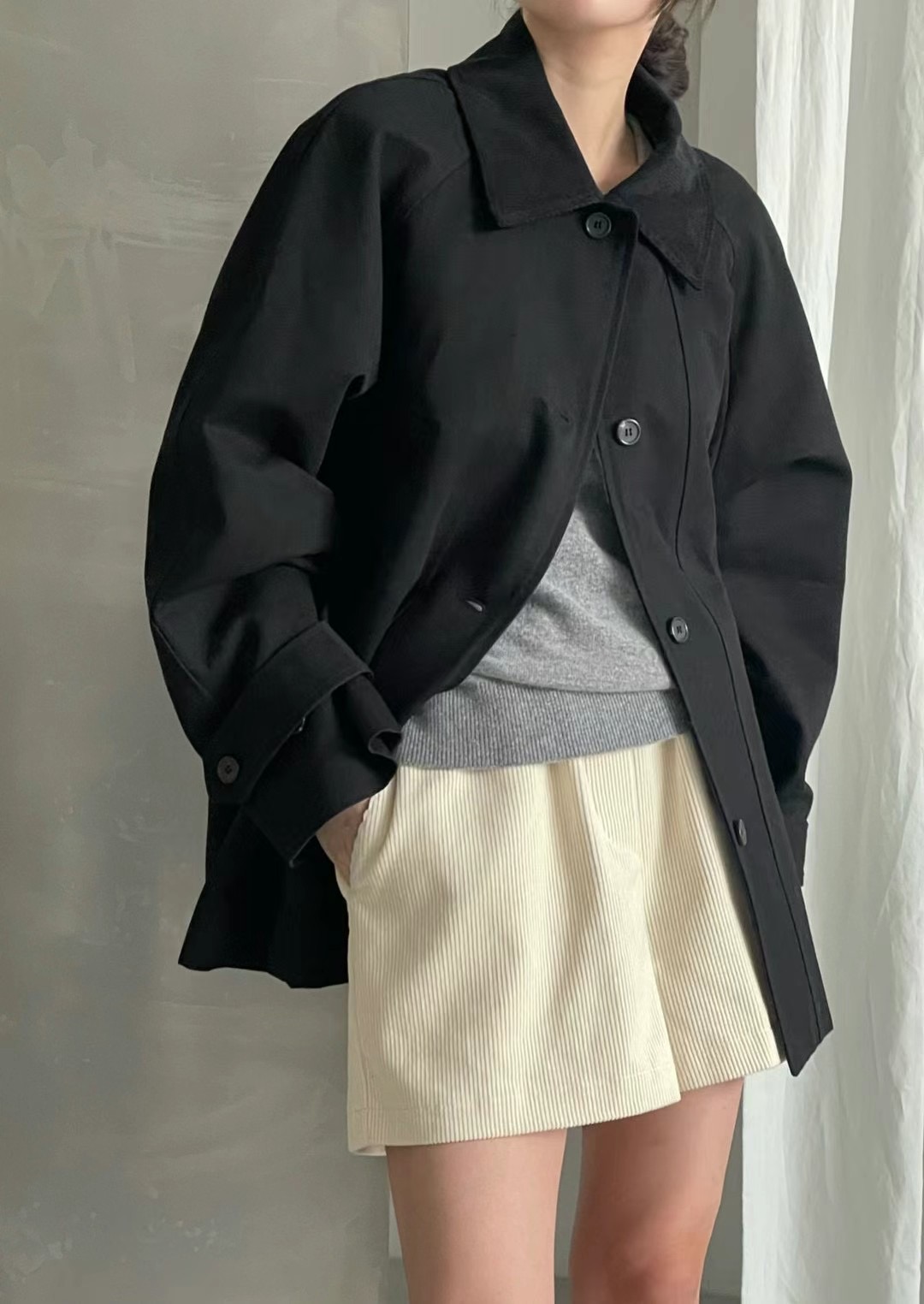 AMYGRACE直郵韓國代購女裝新款推薦24秋冬職業真品休閑夾克AMYGRACE夾克圖色2