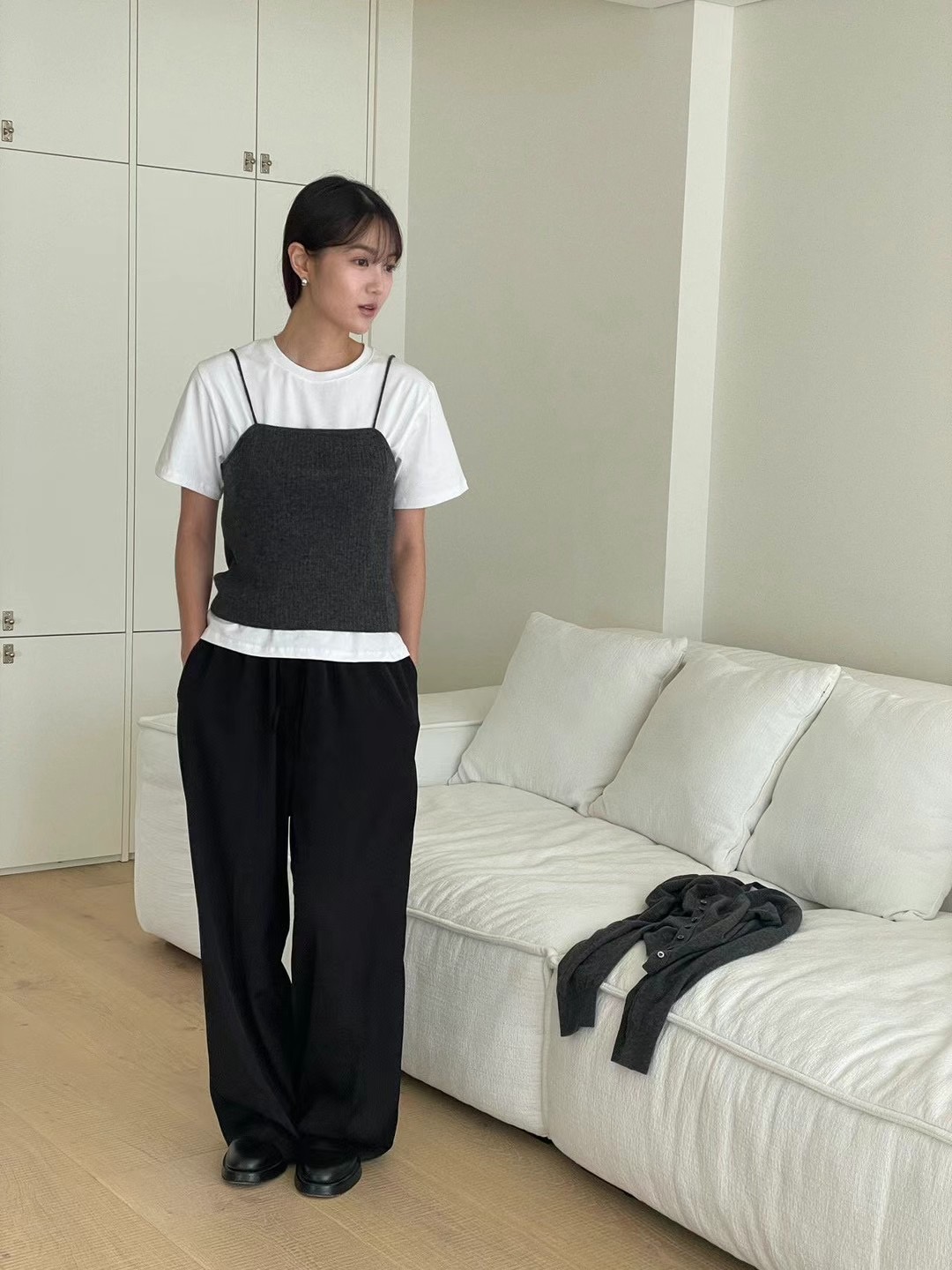 AMYGRACE韓國直郵東大門代購女裝新款推薦真品職業人氣休閑褲AMYGRACE休閑褲
