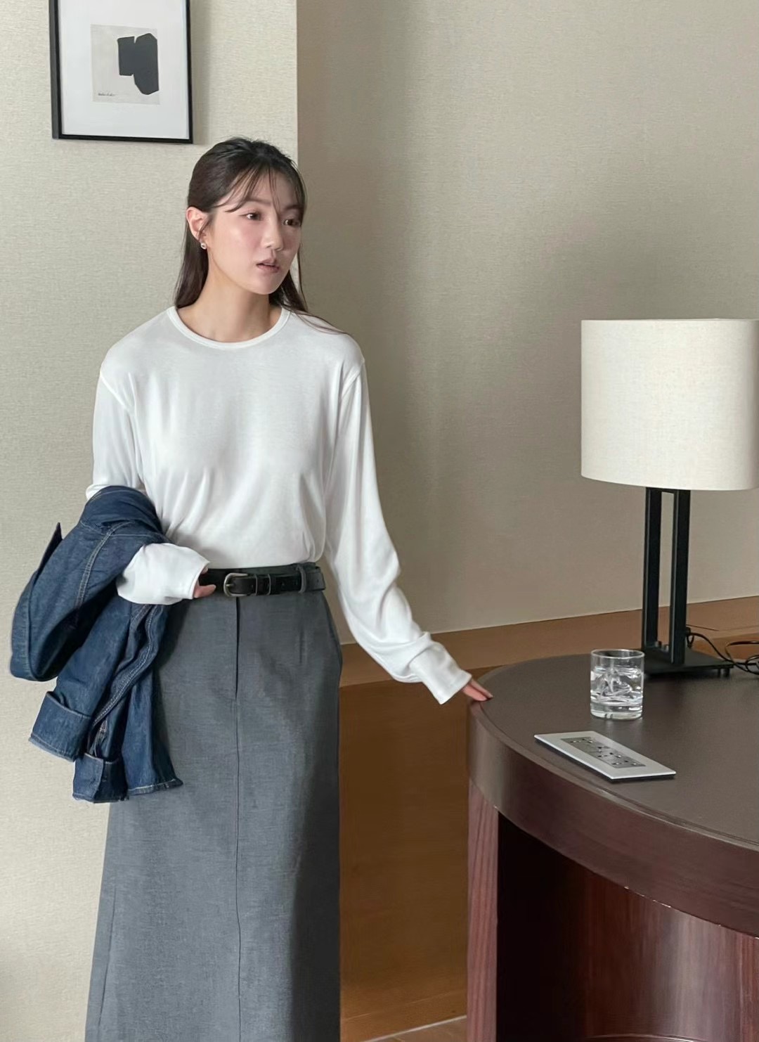 AMYGRACE韓國直郵女裝新品真品人氣熱賣推薦時尚休閑長袖T恤AMYGRACE長袖T恤