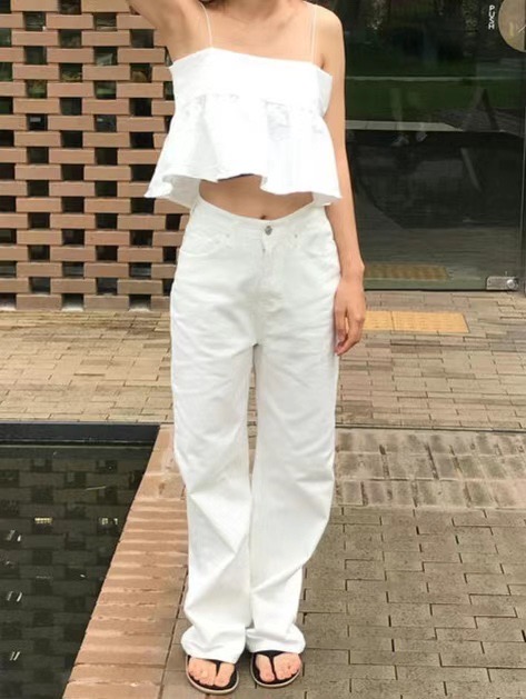 LIBERTY韓國直郵女裝新品職業休閑時尚真品推薦24秋冬牛仔褲LIBERTY牛仔褲