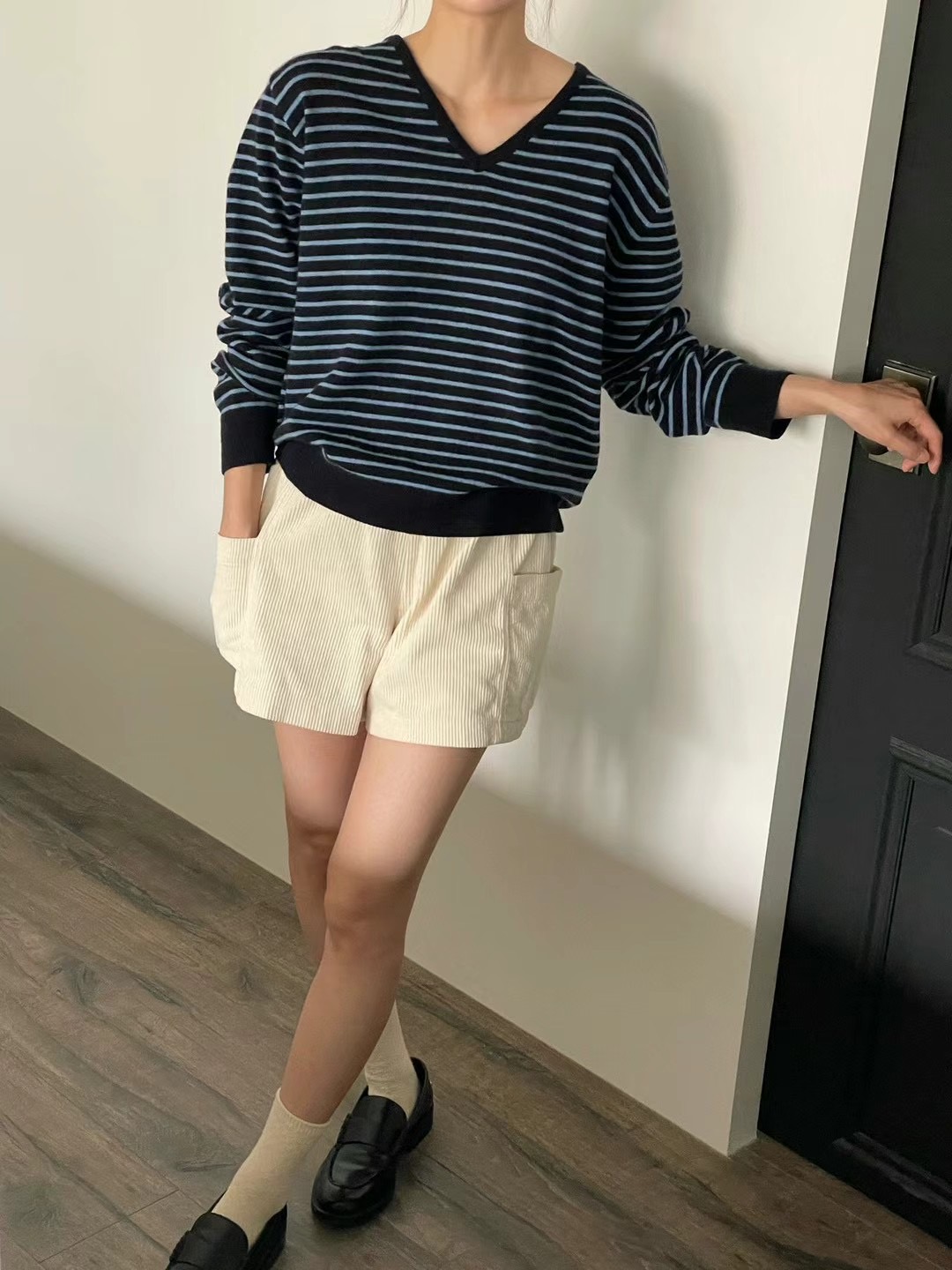 AMYGRACE韓國直郵東大門實拍女裝新款推薦時尚24秋冬長袖T恤AMYGRACE長袖T恤