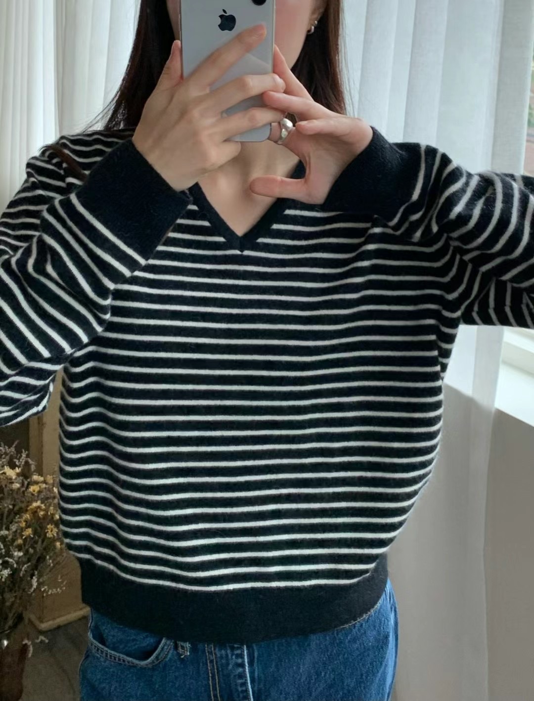AMYGRACE韓國直郵東大門實拍女裝新款推薦時尚24秋冬長袖T恤AMYGRACE長袖T恤