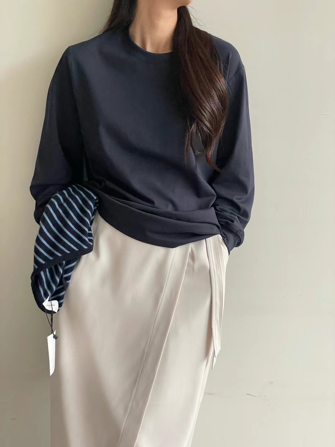 AMYGRACE直郵韓國代購女裝新品真品職業24秋冬熱賣長袖T恤AMYGRACE長袖T恤圖色3