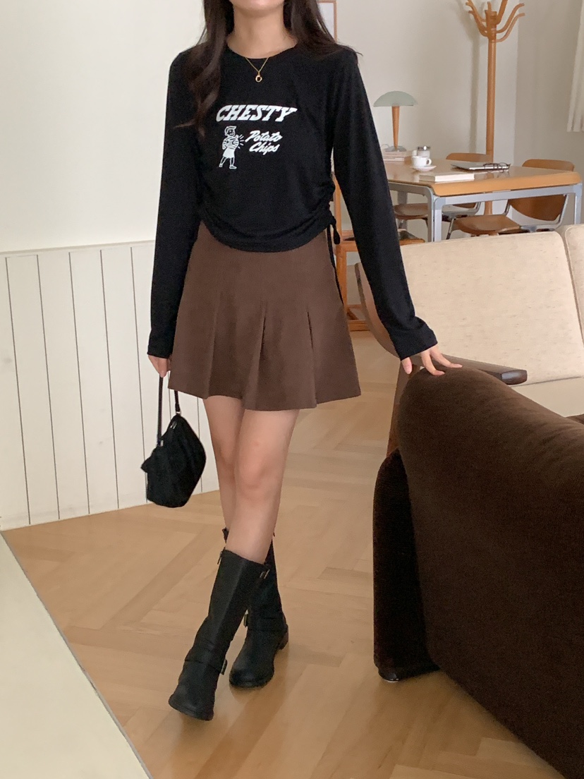 FRILL-T韓國直郵東大門代購女裝新款熱賣人氣職業時尚長袖T恤FRILL-T長袖T恤