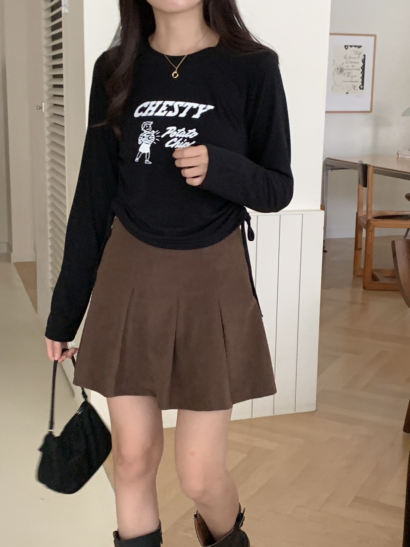 FRILL-T韓國直郵東大門代購女裝新款熱賣人氣職業時尚長袖T恤FRILL-T長袖T恤