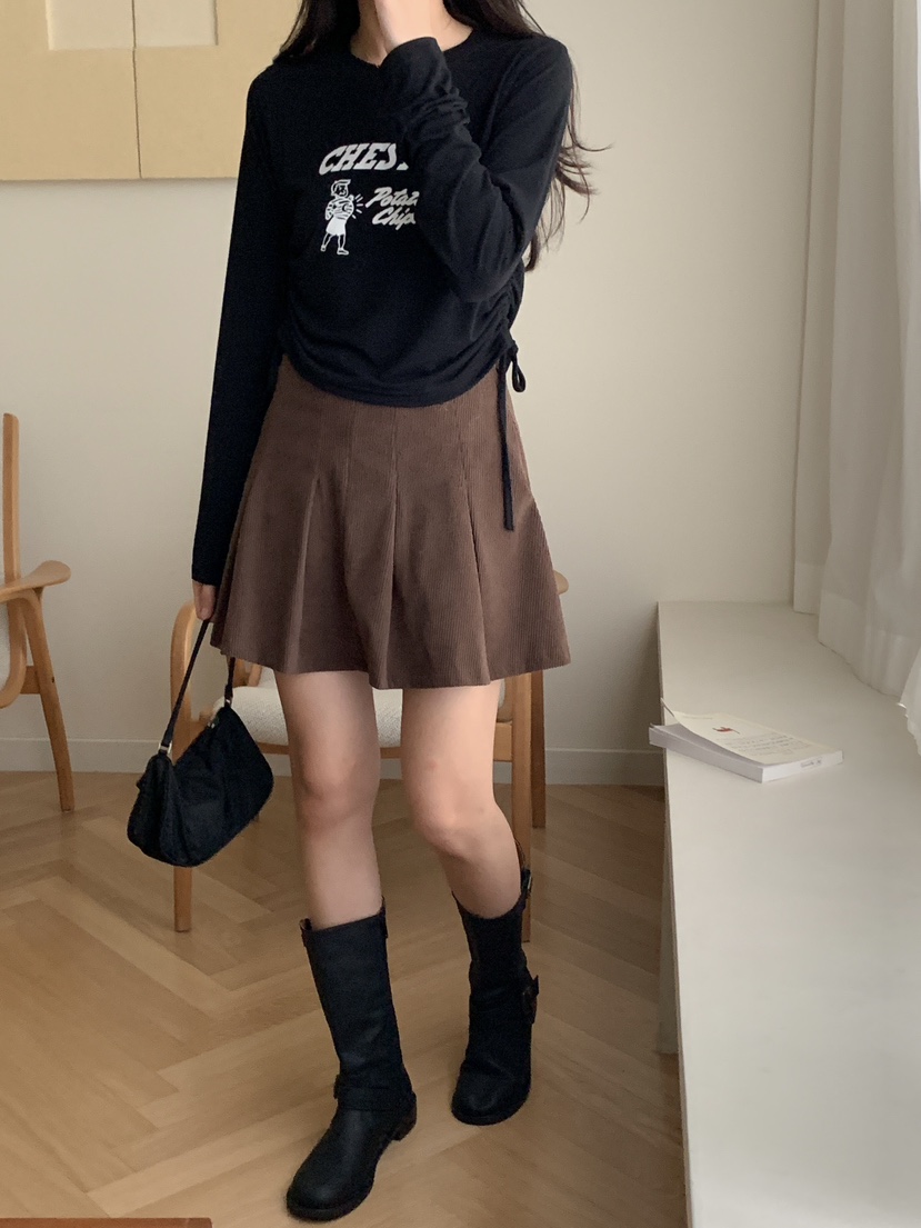 FRILL-T韓國直郵東大門代購女裝新款熱賣人氣職業時尚長袖T恤FRILL-T長袖T恤