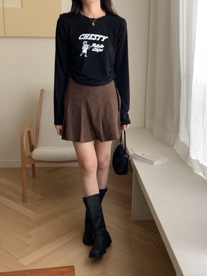 FRILL-T韓國直郵東大門代購女裝新款熱賣人氣職業時尚長袖T恤FRILL-T長袖T恤