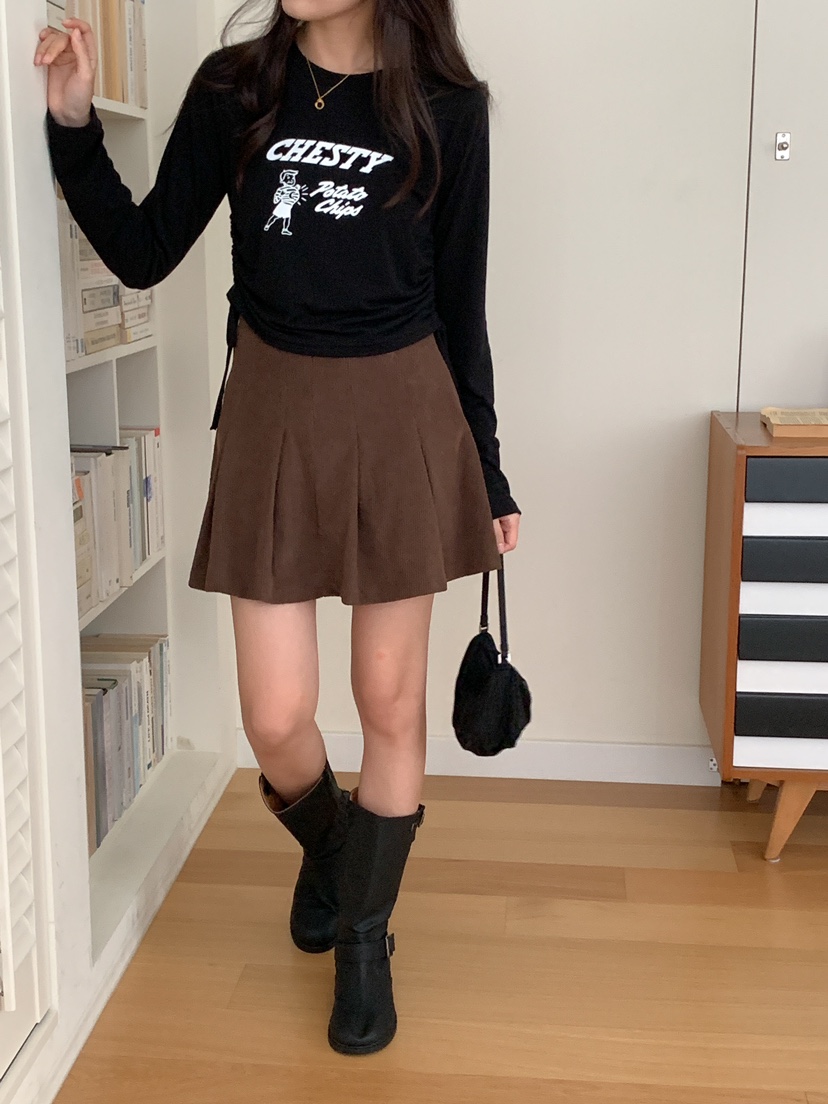 FRILL-T韓國直郵東大門代購女裝新款熱賣人氣職業時尚長袖T恤FRILL-T長袖T恤