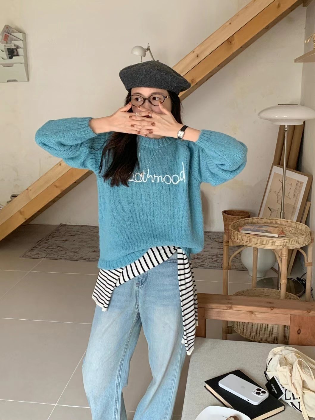 HEIZE_RUNNER韓國直郵女裝新品職業時尚推薦24秋冬休閑毛衣HEIZE_RUNNER毛衣