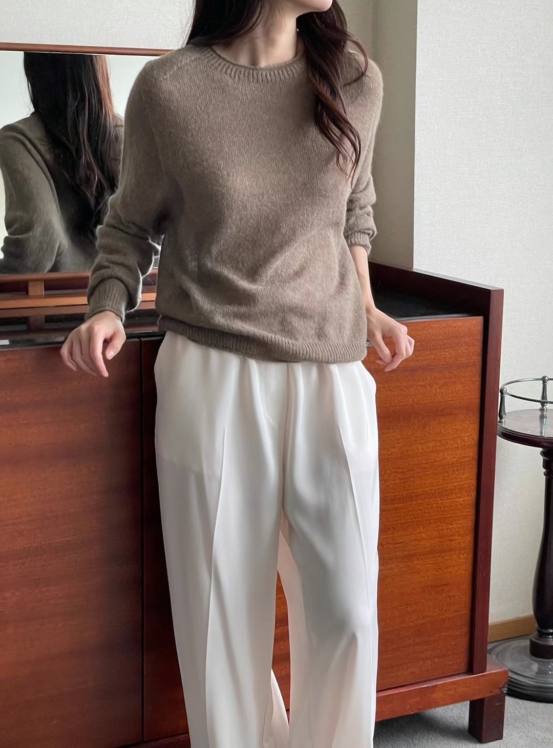AMYGRACE韓國直郵女裝新品人氣真品推薦熱賣24秋冬針織衫AMYGRACE針織衫圖色3