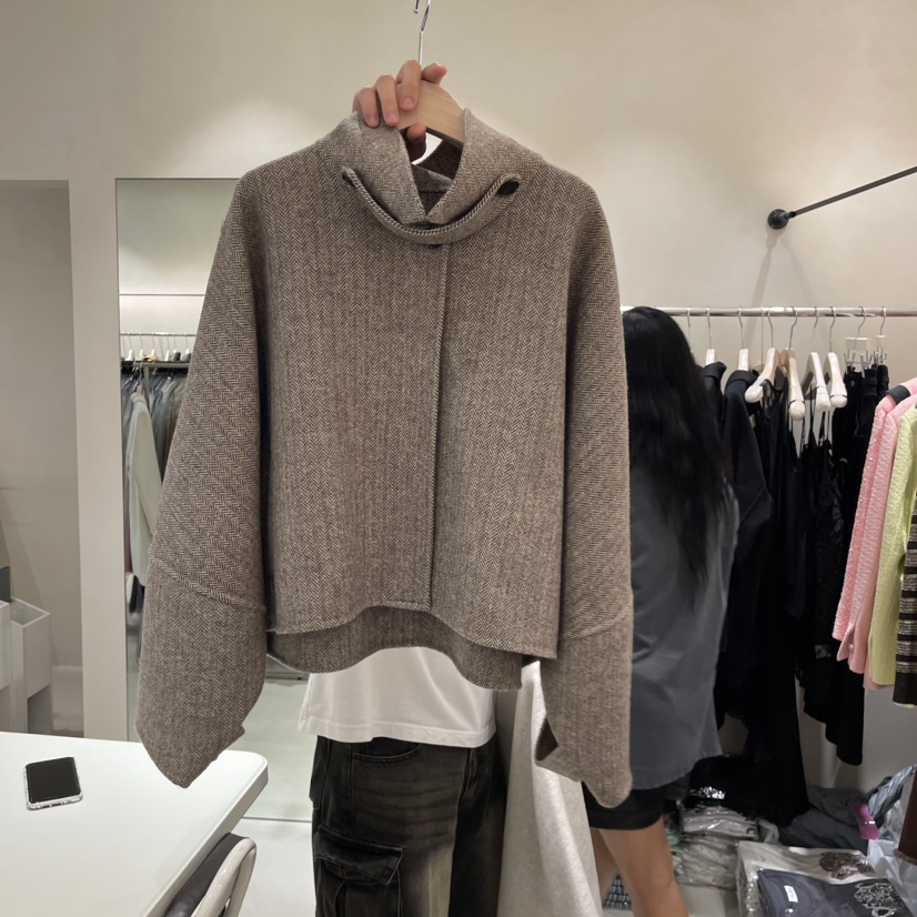 CREME BRULEE/DH韓國直郵東大門實拍女裝新品24秋冬短款大衣Color B短款大衣圖色1