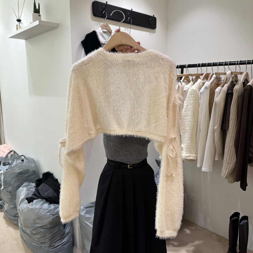 LUBRY韓國直郵東大門實拍女裝新品人氣推薦24秋冬真品針織衫NOPROBLEM針織衫