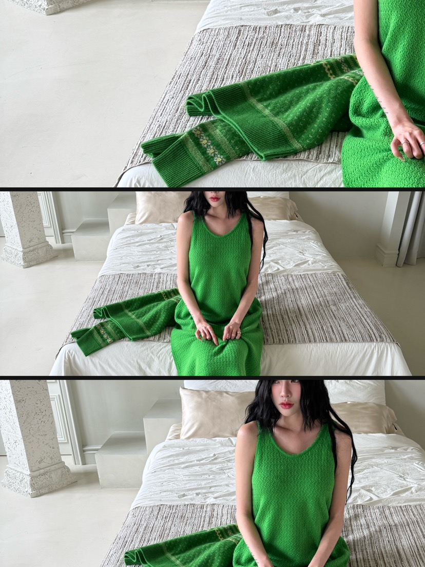 MAISON DE GLORY直郵韓國代購女裝新品24秋冬連衣裙羊毛長款MAISON DE GLORY連衣裙