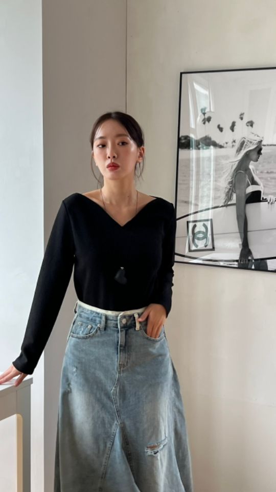 by hey/To Sewing韓國直郵女裝新款推薦人氣職業長袖T恤BY HEY/TO SEWING長袖T恤