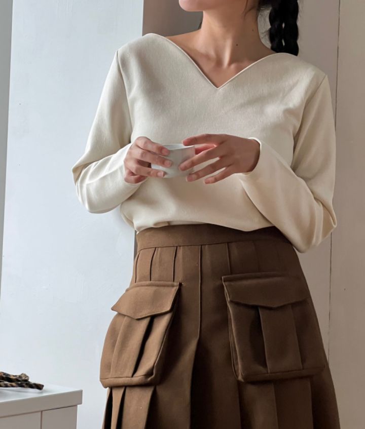 by hey/To Sewing韓國直郵女裝新款推薦人氣職業長袖T恤BY HEY/TO SEWING長袖T恤