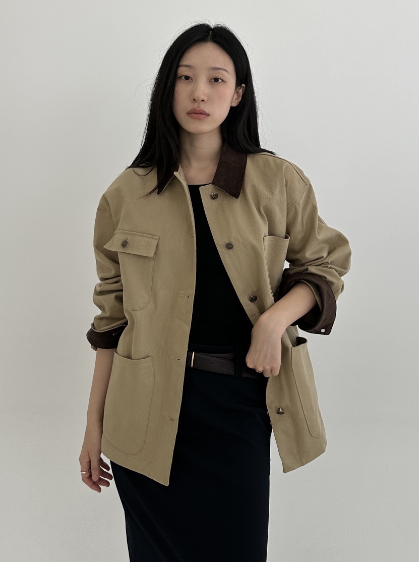 A.VER直郵韓國代購女裝新款人氣職業推薦24秋冬夾克麂皮A.VER夾克