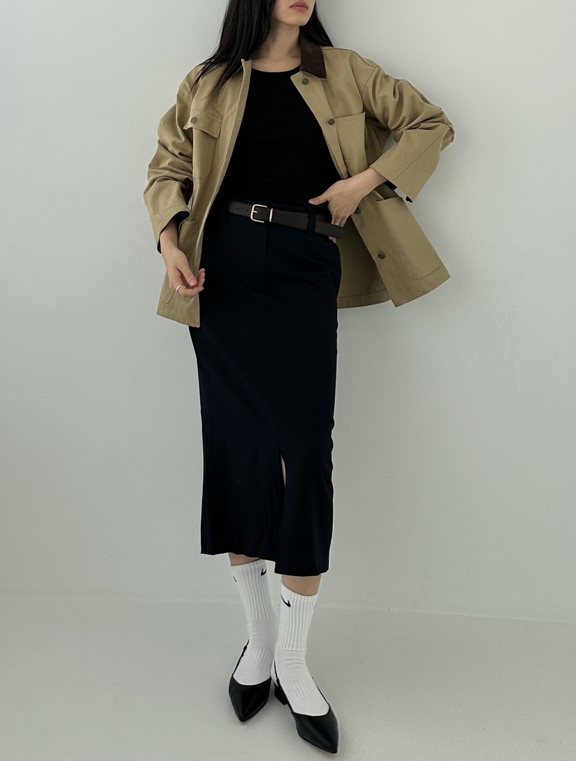 A.VER直郵韓國代購女裝新款人氣職業推薦24秋冬夾克麂皮A.VER夾克