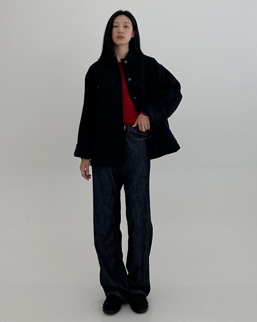 A.VER直郵韓國代購女裝新款人氣職業推薦24秋冬夾克麂皮A.VER夾克