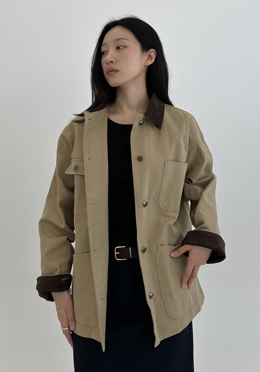 A.VER直郵韓國代購女裝新款人氣職業推薦24秋冬夾克麂皮A.VER夾克