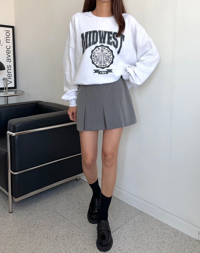 MARRON直郵韓國代購女裝新款推薦人氣熱賣24秋冬短裙百褶PIN-UP短裙
