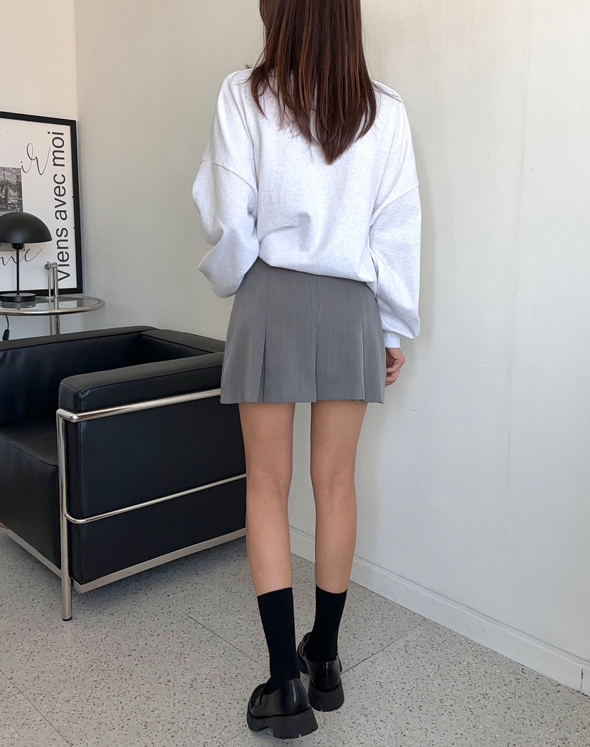 MARRON直郵韓國代購女裝新款推薦人氣熱賣24秋冬短裙百褶PIN-UP短裙