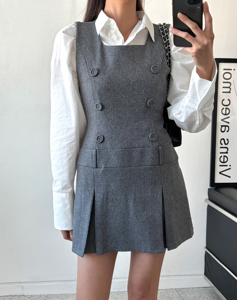 MARRON韓國直郵東大門代購女裝新品推薦休閑時尚人氣連衣裙PIN-UP連衣裙