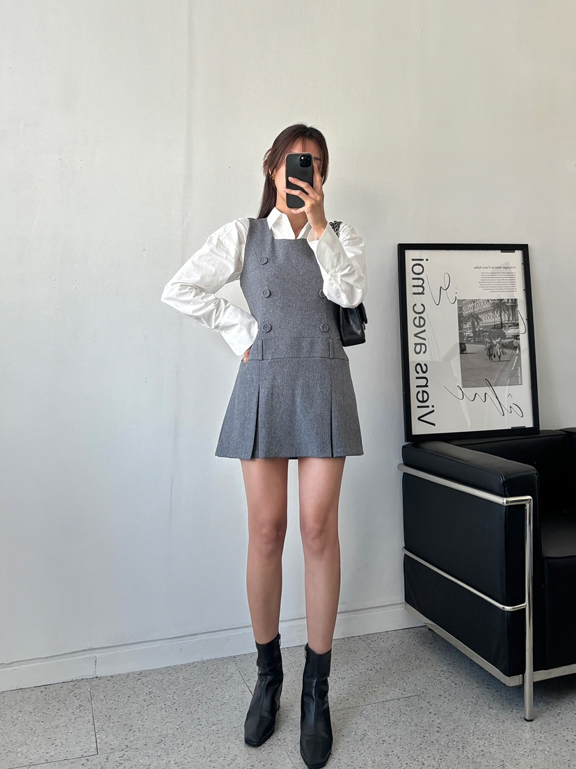 MARRON韓國直郵東大門代購女裝新品推薦休閑時尚人氣連衣裙PIN-UP連衣裙