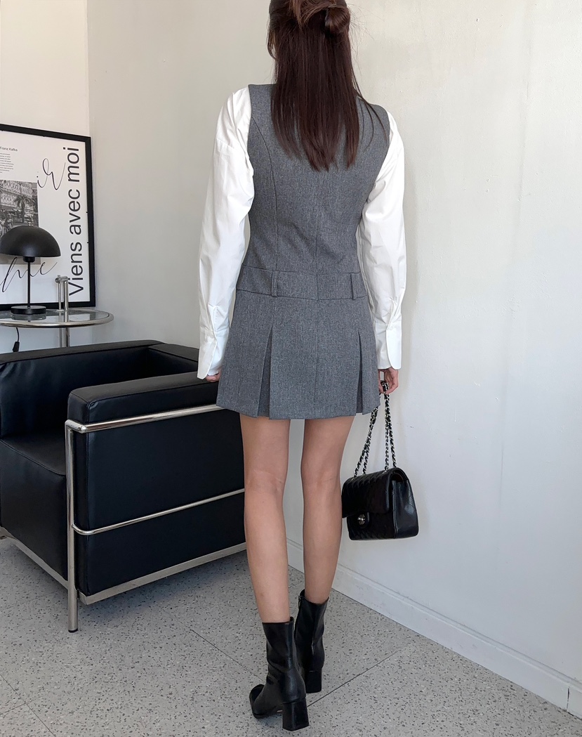 MARRON韓國直郵東大門代購女裝新品推薦休閑時尚人氣連衣裙PIN-UP連衣裙