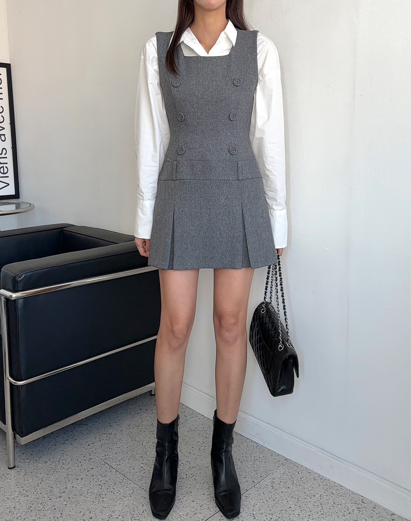 MARRON韓國直郵東大門代購女裝新品推薦休閑時尚人氣連衣裙PIN-UP連衣裙