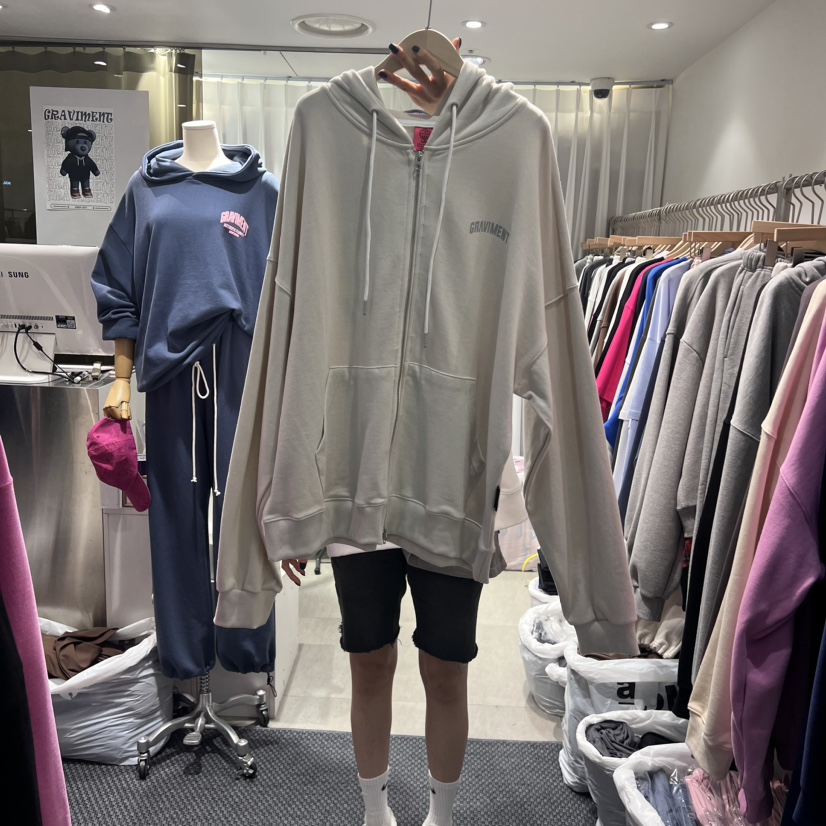 THE LOT/ LOT韓國直郵東大門代購女裝新品24秋冬衛衣拉鏈連帽THE LOT/ LOT衛衣