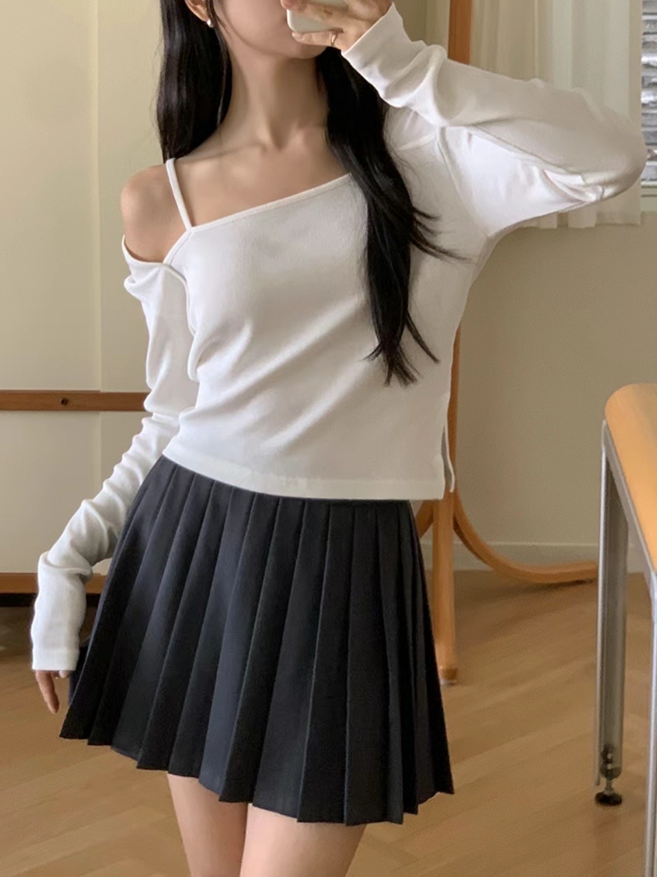 O-RI韓國直郵東大門實拍女裝新款職業推薦時尚熱賣長袖T恤O-RI長袖T恤圖色2