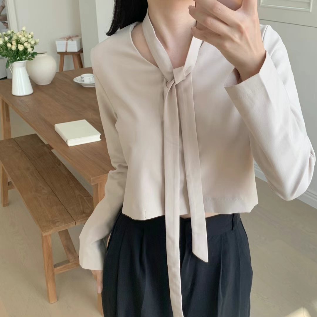 JAYDOC直郵韓國代購女裝新款真品職業時尚休閑針織衫含脖帶JAYDOC針織衫