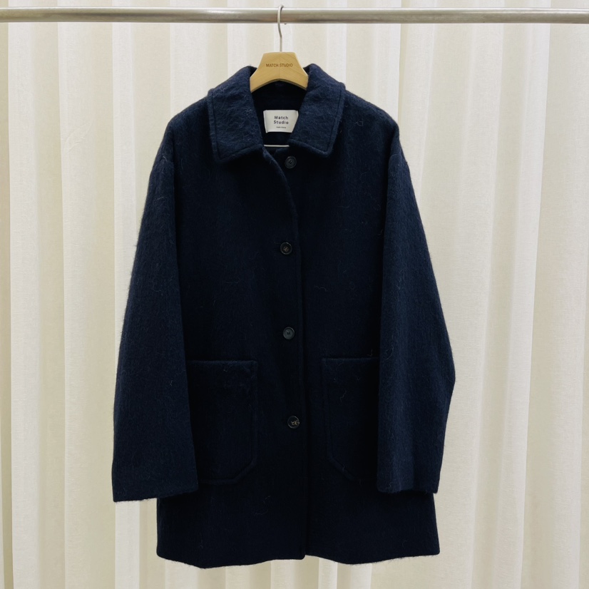 Match Studio韓國直郵東大門實拍女裝新品24秋冬短款大衣馬海毛Match Studio短款大衣圖色3