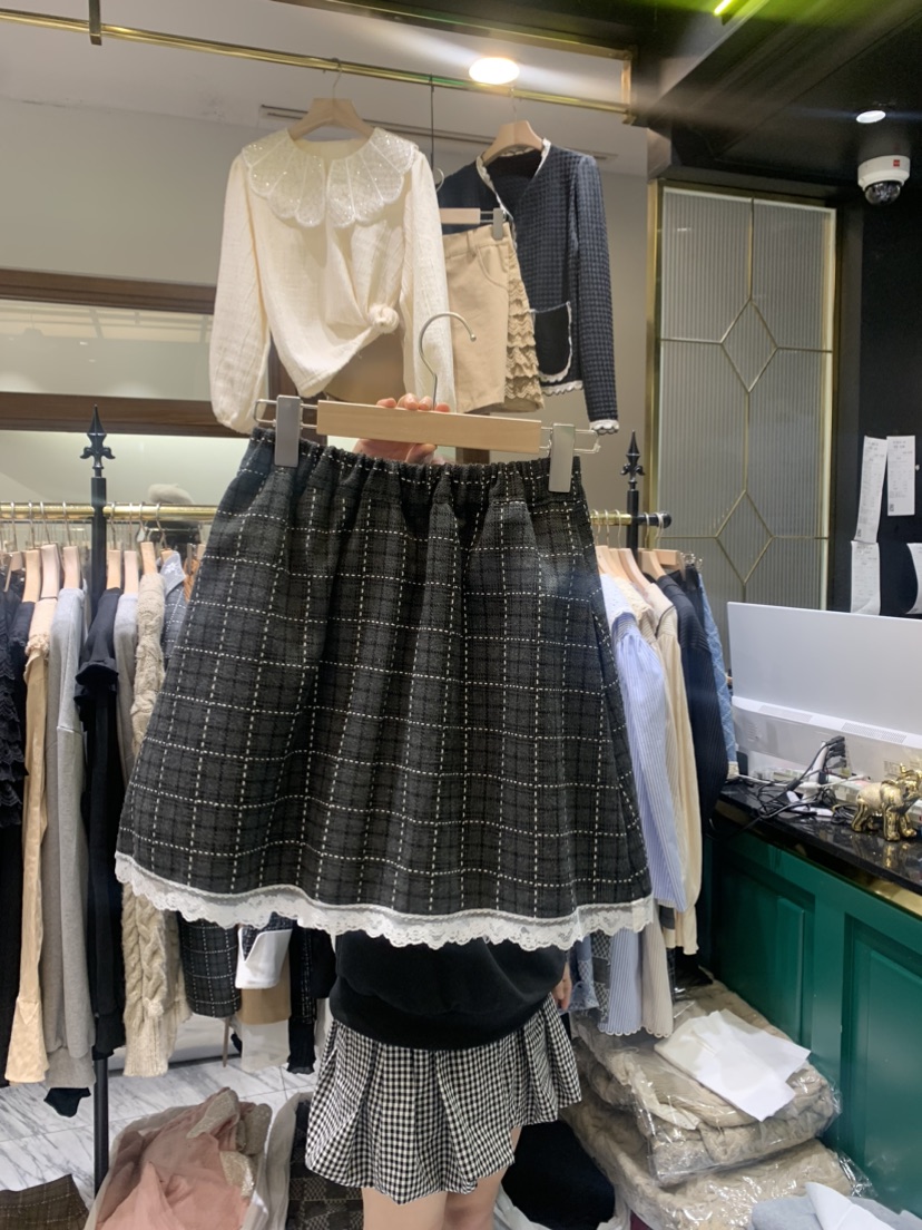 BE&be韓國直郵東大門實拍女裝新品職業熱賣休閑24秋冬短裙BE&be短裙