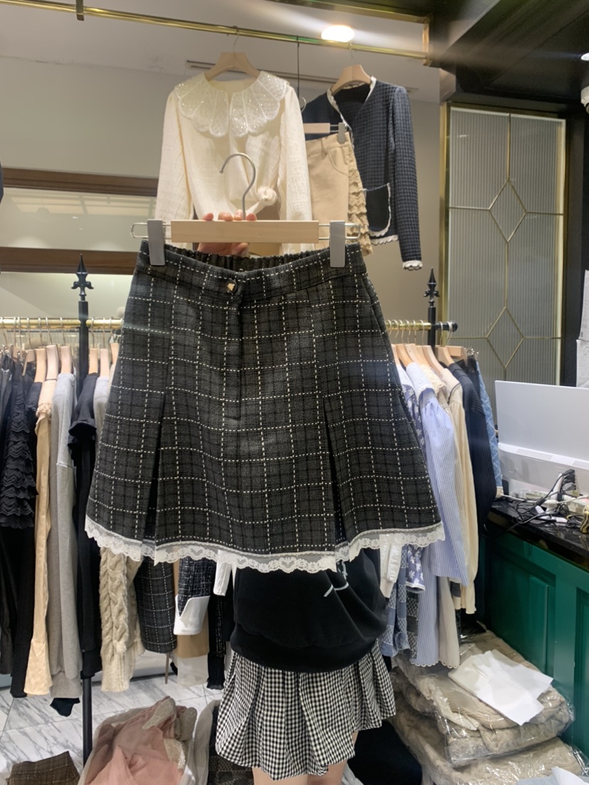 BE&be韓國直郵東大門實拍女裝新品職業熱賣休閑24秋冬短裙BE&be短裙