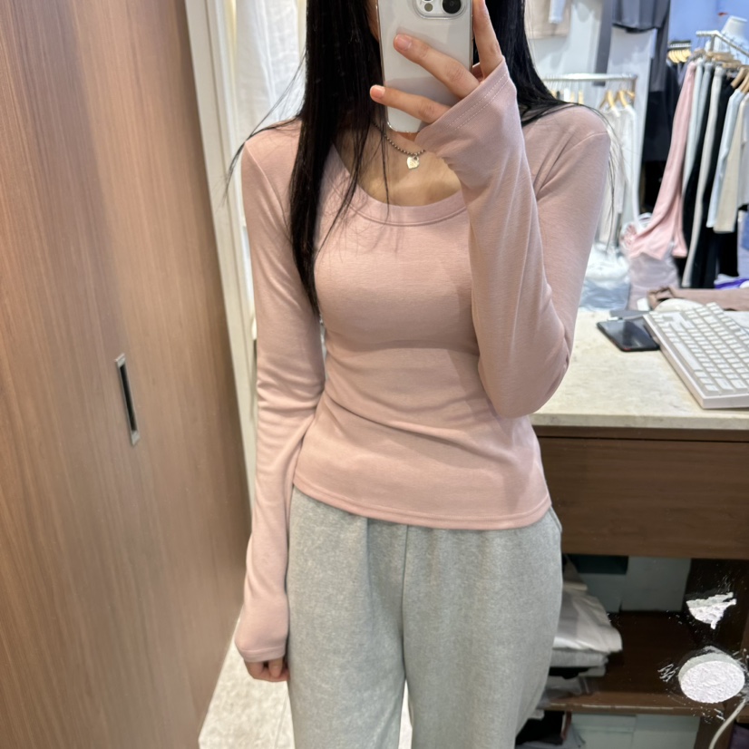 ON THE MODE韓國直郵東大門實拍女裝新品推薦休閑長袖T恤ON THE MODE長袖T恤