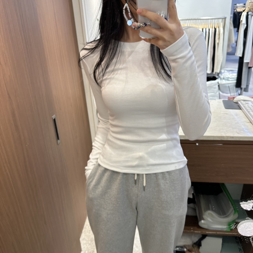 ON THE MODE直郵韓國代購女裝新款人氣24秋冬推薦長袖T恤ON THE MODE長袖T恤圖色4
